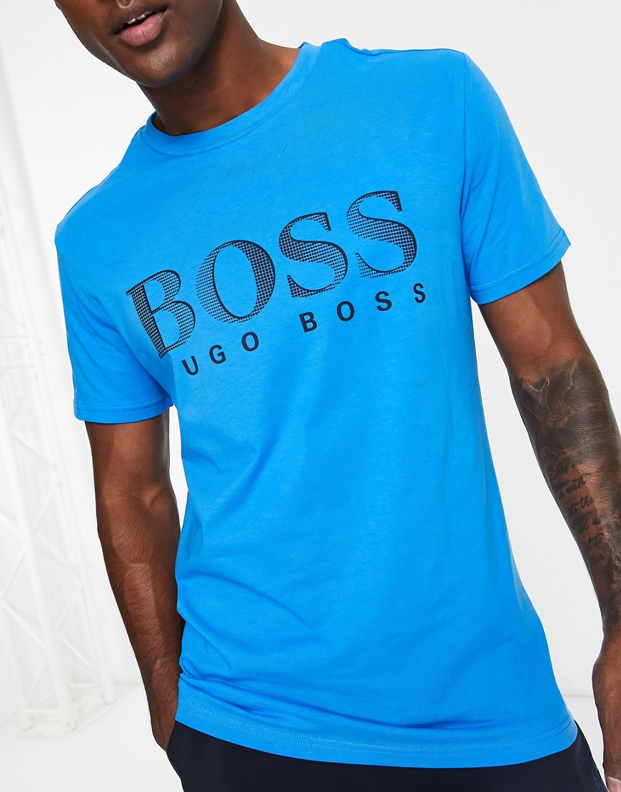 BOSS Beachwear T-shirt in blue