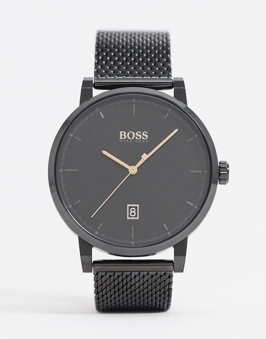 BOSS black - 1513810 - Mesh horloge-Zwart