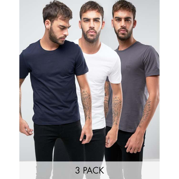 Hugo boss 3 2024 pack logo t shirts