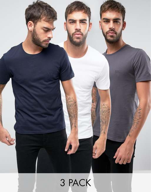 Hugo boss t shirt triple pack new arrivals