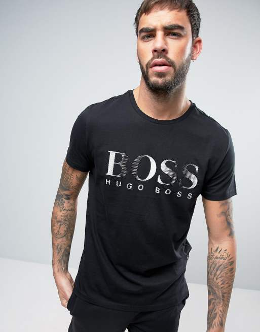 Hugo boss large logo t shirt new arrivals