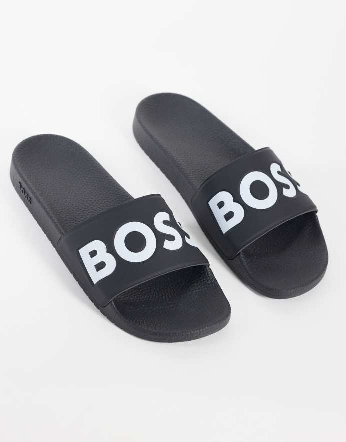BOSS Bodywear BOSS Black - chanclas con estampado de logo en negro