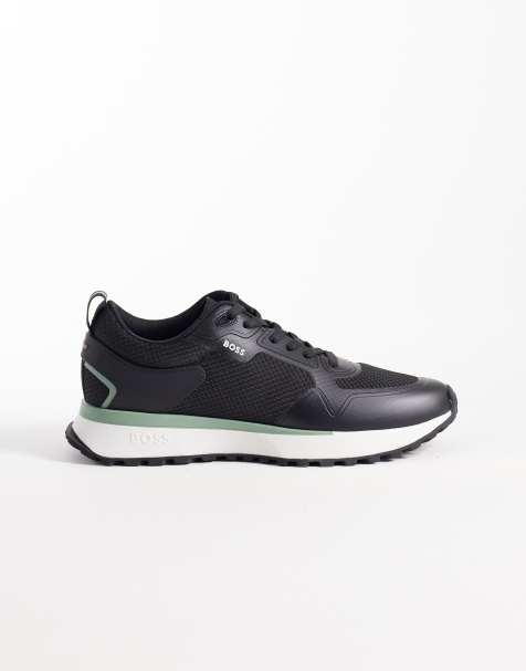BOSS Black jonah runn sneakers in black - view 1