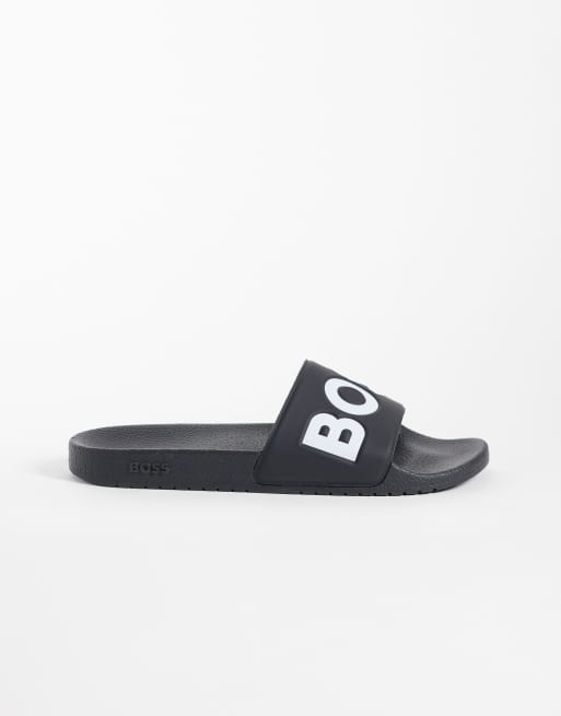 BOSS Black klapki z nadrukiem logo w czerni, 2 z 4