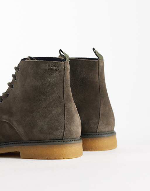 BOSS Black – Kope – Schnürstiefel in Khaki, 3 von 4