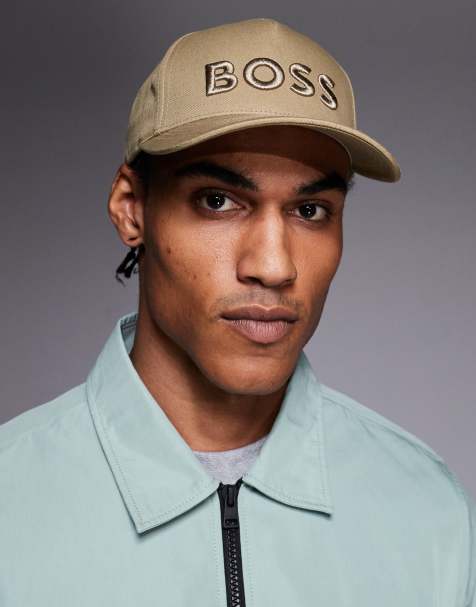 BOSS Black - Seth - Cappellino beige con logo ricamato - view 1