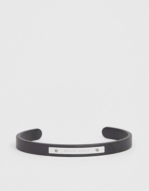 BOSS Blaike identity bracelet in black
