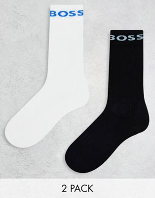 BOSS  Bodywear 2 pack rib socks in multi
