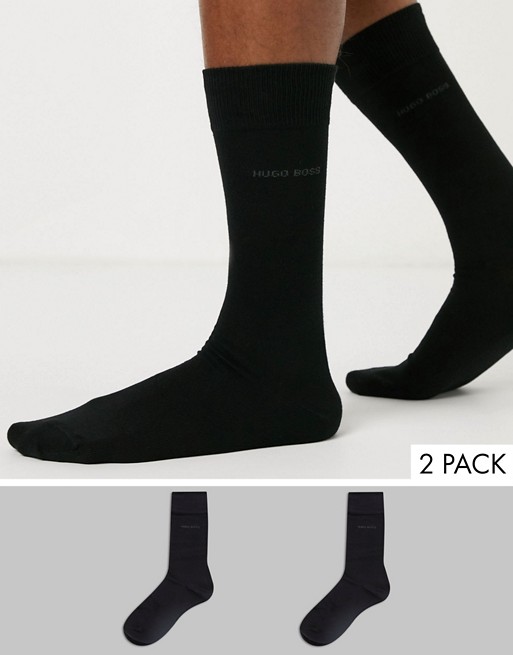 BOSS bodywear 2 pack socks giftset with pouch in black