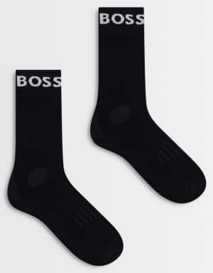 BOSS Bodywear 2-pack sport crew socks in black