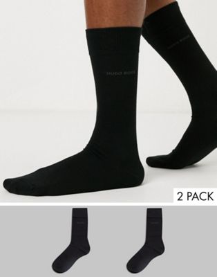 BOSS – Bodywear – 2-pack svarta strumpor i gåvoset med ficka