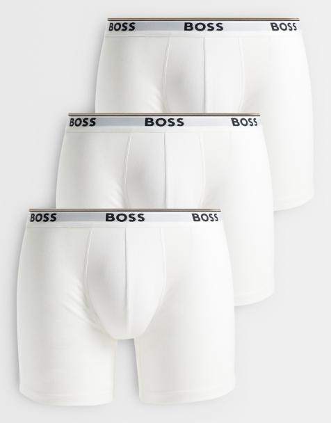 BOSS Bodywear 3-pack bokserki z logo Power i białym pasem w talii - view 1