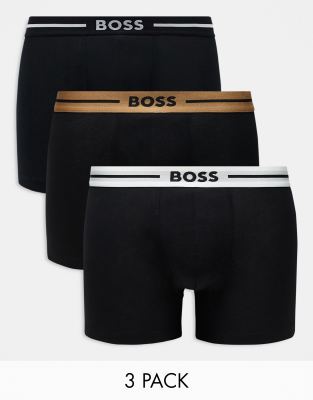 3 pack bold boxer briefs in black