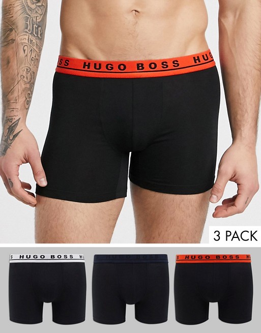 BOSS bodywear 3 pack boxer briefs in black