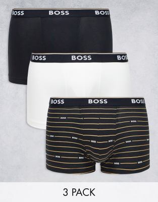 BOSS Bodywear 3 pack boxer trunks in multi