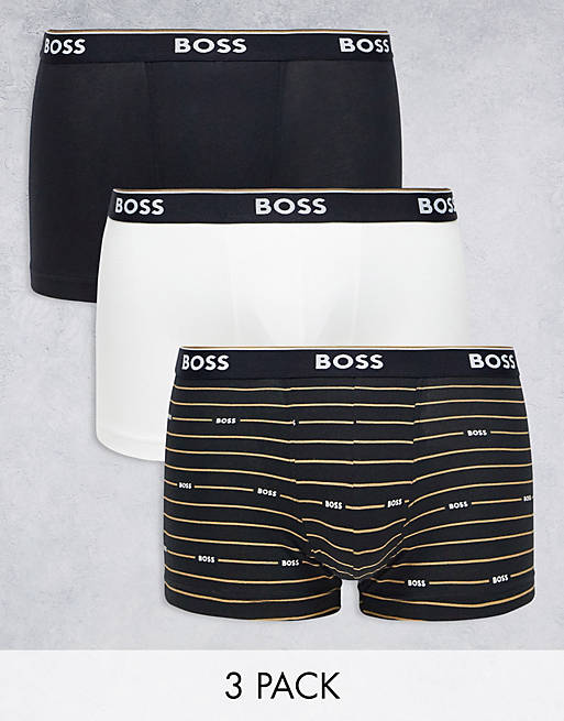 BOSS Bodywear 3 pack boxer trunks in multi | ASOS