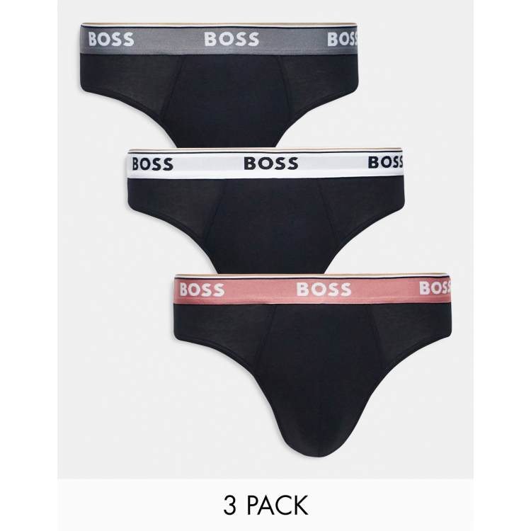 BOSS Bodywear 3 pack briefs in black