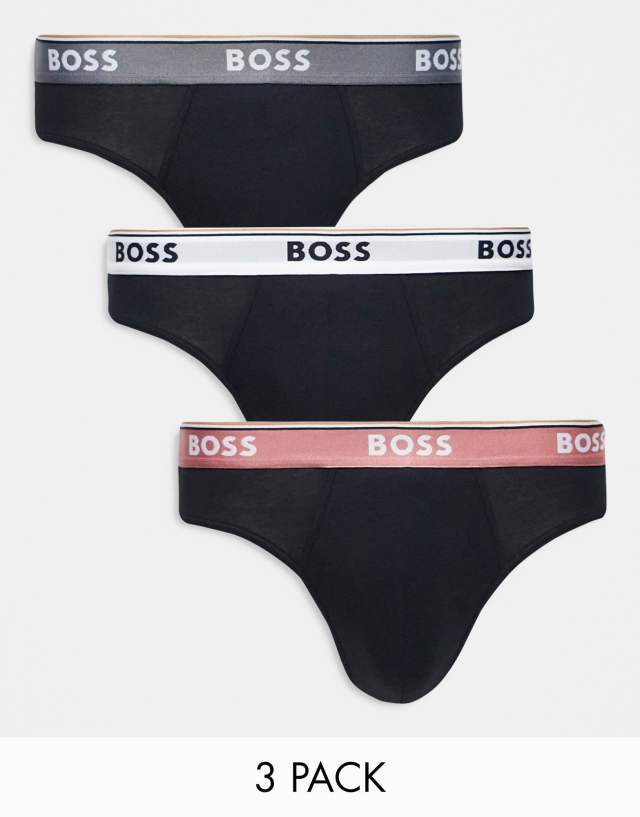 BOSS Bodywear 3 pack briefs in black