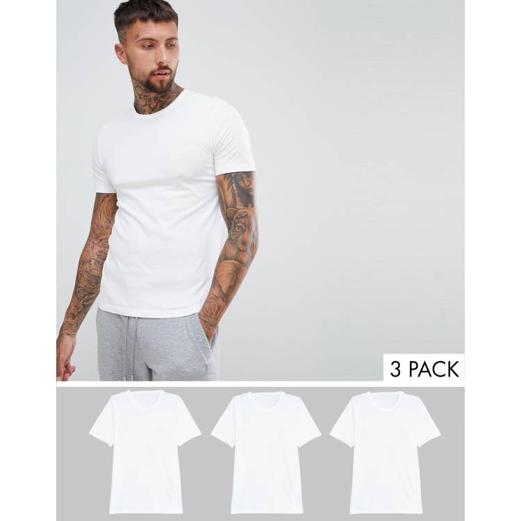 hugo boss 3 pack t shirts asos