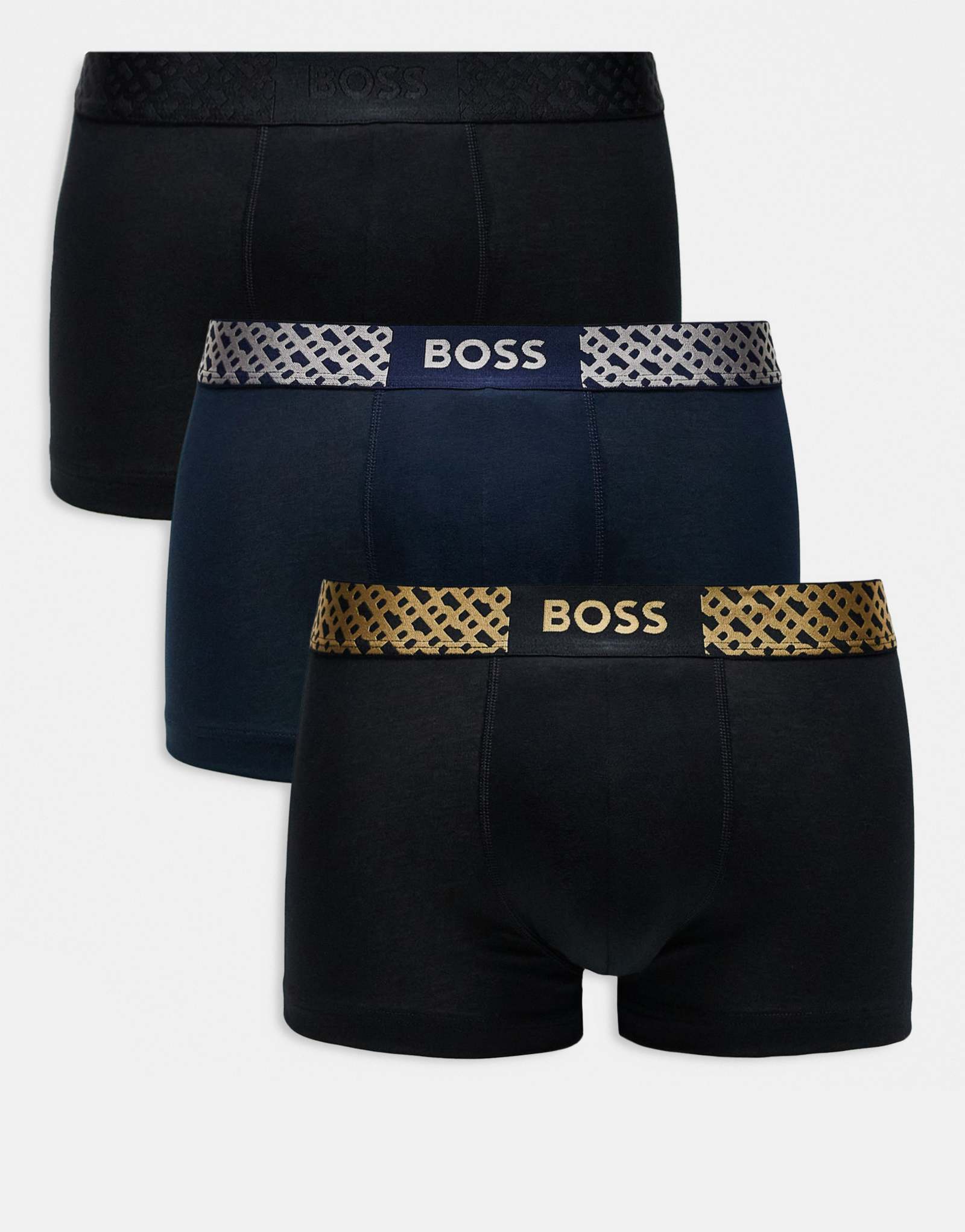 Подарочный набор плавок BOSS Bodywear из 3 упаковок черного и темно-синего цветов