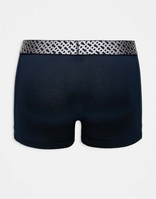 BOSS Bodywear 3 pack giftset trunks in black and navy, 2 of 3