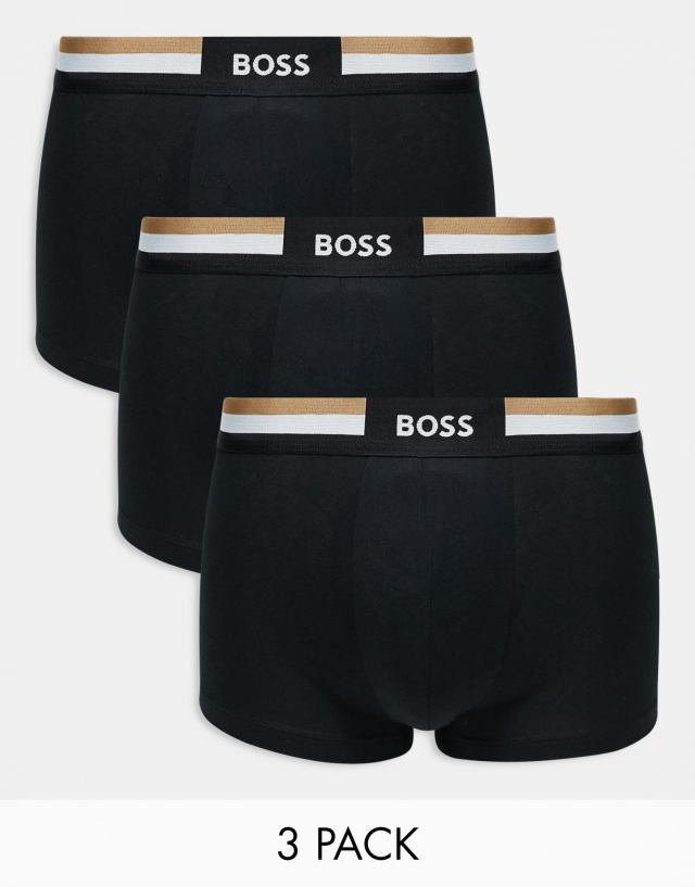 BOSS Bodywear - 3 pack motion trunk in black