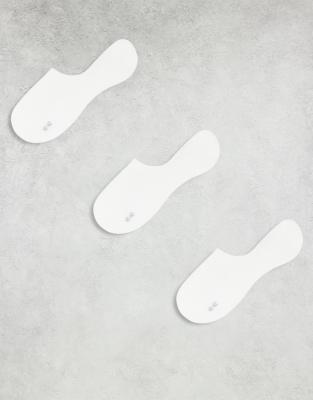 3-pack no show socks in white