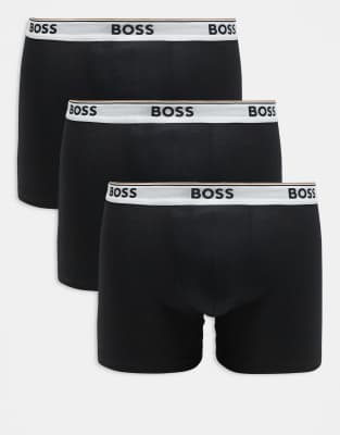 3 pack of boxers with contrast waistband in black-Multi