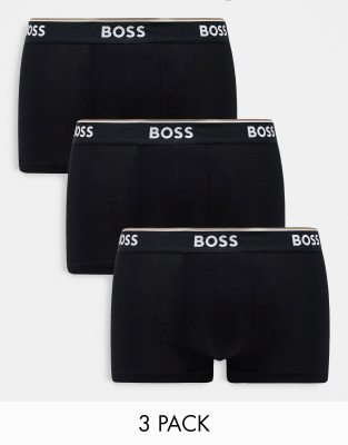 3 pack of trunks in black