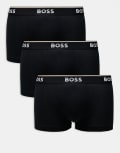 [BOSS Bodywear] BOSS Bodywear 3 pack of trunks in black W37.4 BLACK