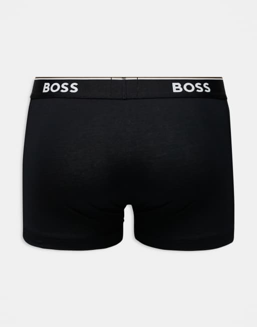 BOSS Bodywear 3 pack of trunks in black, 2 of 3