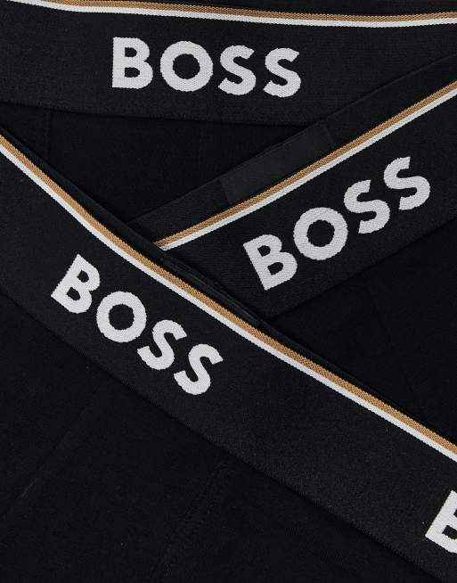 BOSS Bodywear 3 pack of trunks in black, 3 of 3