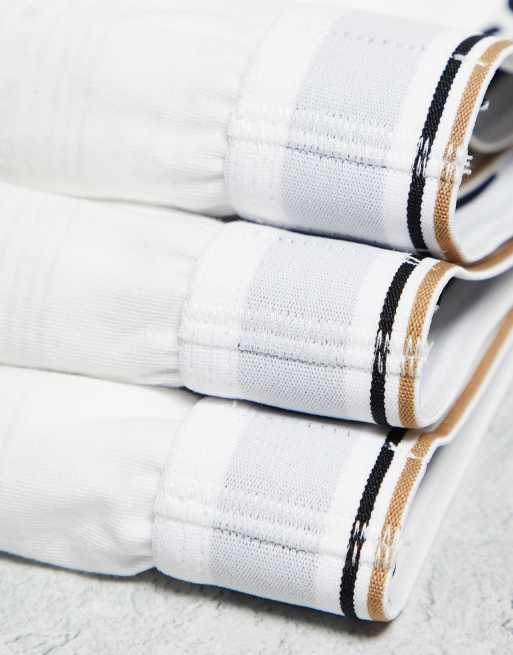 BOSS Bodywear 3 pack of trunks in white, 4 of 4