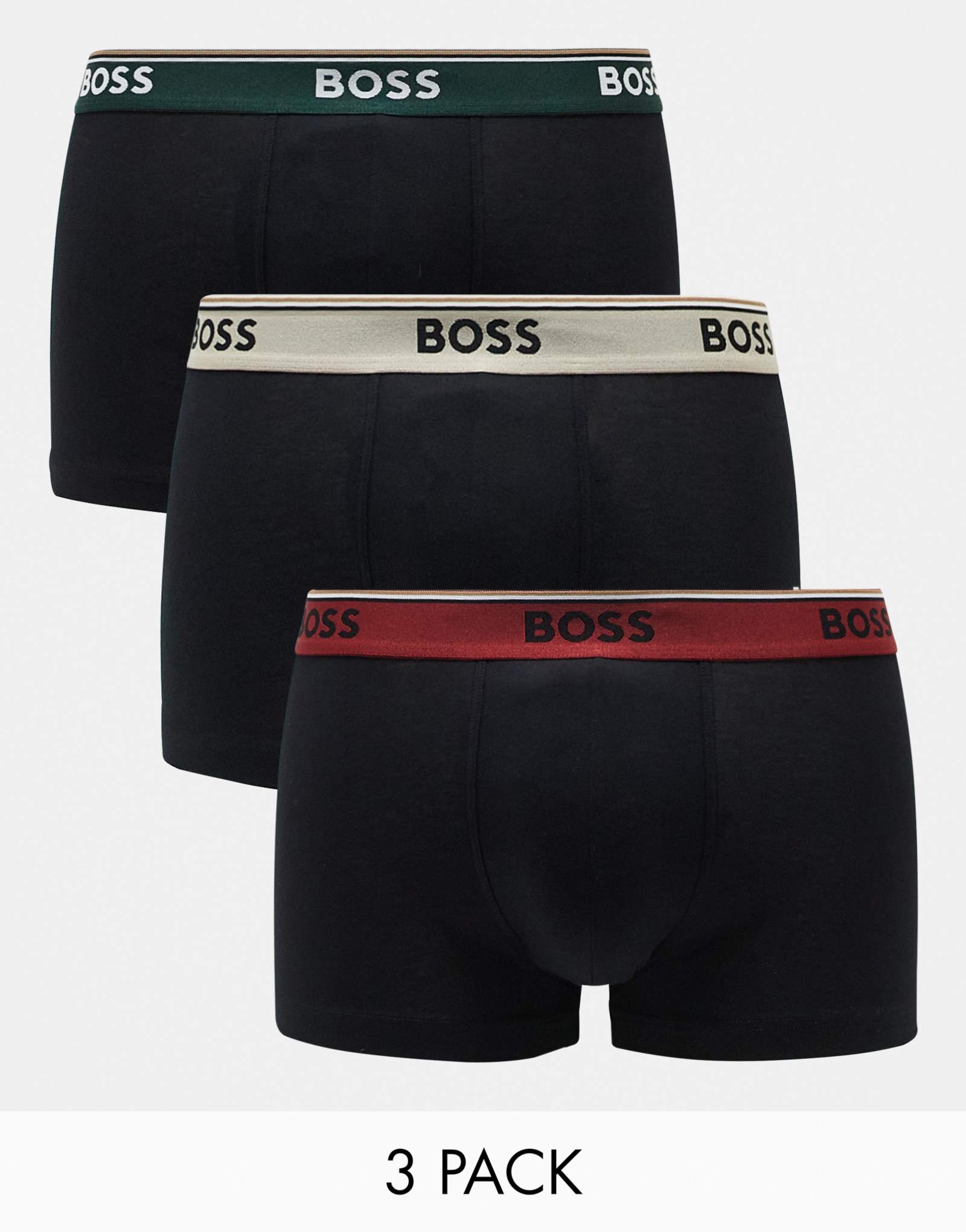 Трусы-боксеры BOSS Bodywear из 3-х комплектов черного цвета