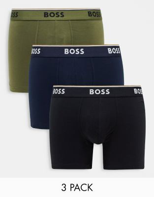 BOSS Bodywear 3 Pack Power Boxer Briefs In Multi | ASOS