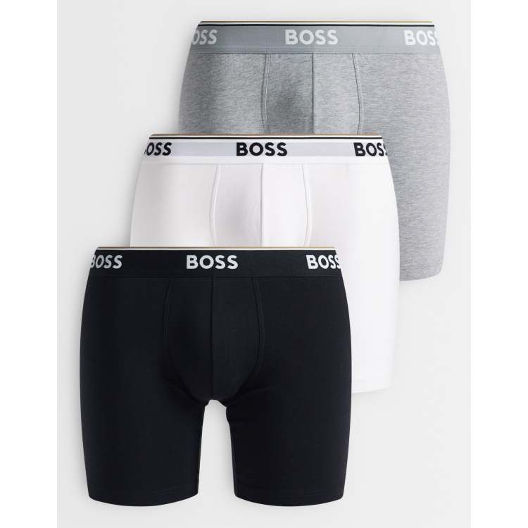 BOSS Heren B-BoxerBr 3P Power Boxershorts, Black1, 3XL