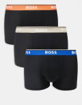 [BOSS Orange] BOSS Bodywear 3 pack Power trunks in black with contrast waistbands S Open miscellaneous