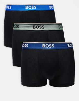 BOSS Bodywear 3 pack power trunks in black φωτογραφία