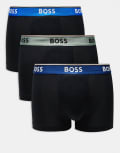 [BOSS Bodywear] BOSS Bodywear 3 pack power trunks in black W38 Black