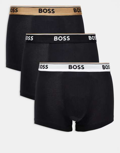 Boss Bodywear 3-pack power trunks in black - view 1