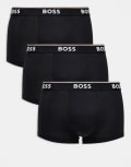 [BOSS Bodywear] BOSS Bodywear 3-pack power trunks in black L Black