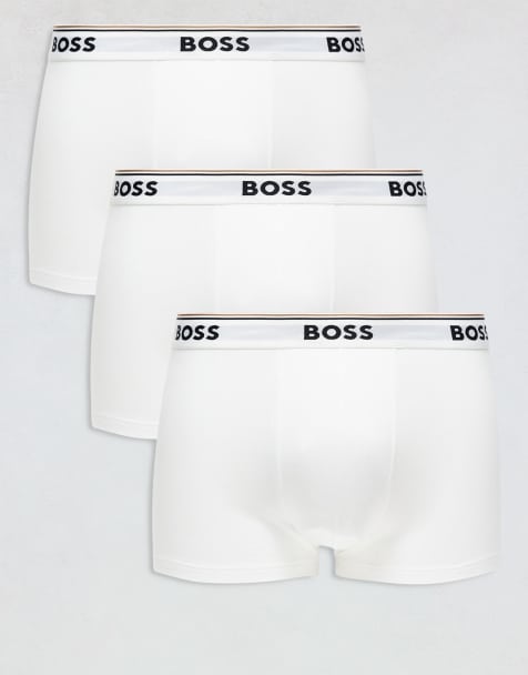 Boss Bodywear 3-pack power trunks in white - view 1