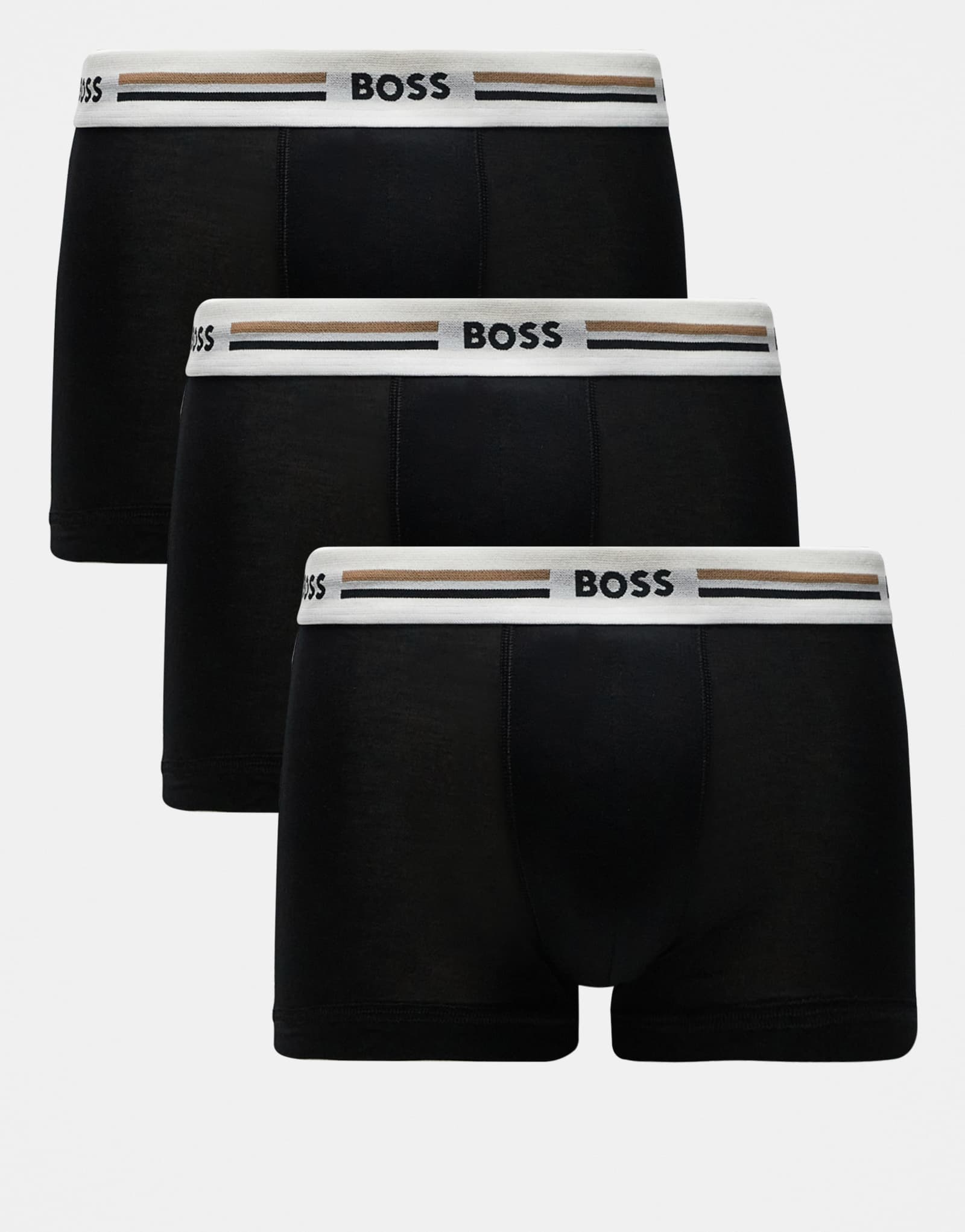 Боди-шорты BOSS Bodywear 3 шт. черного цвета