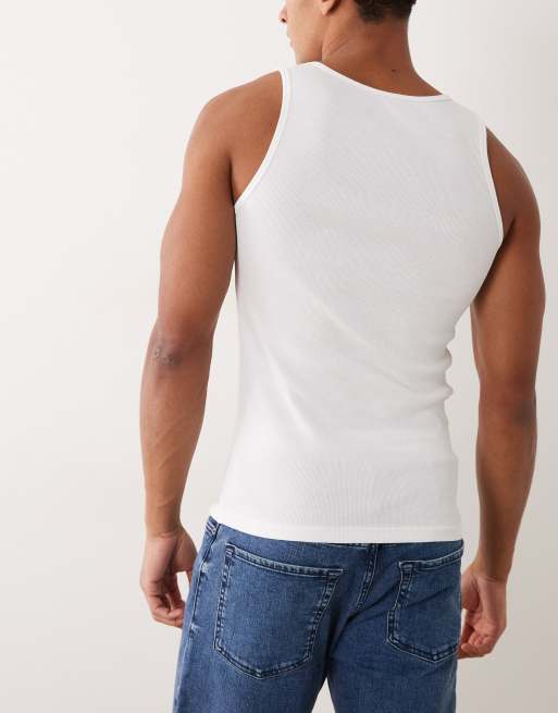 Boss Bodywear 3 pack ribbed logo vests in multi, 4 of 5