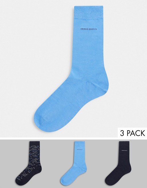 BOSS bodywear 3 pack sock giftset in navy