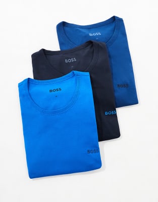 BOSS Bodywear BOSS Bodywear 3 pack t-shirt in multi