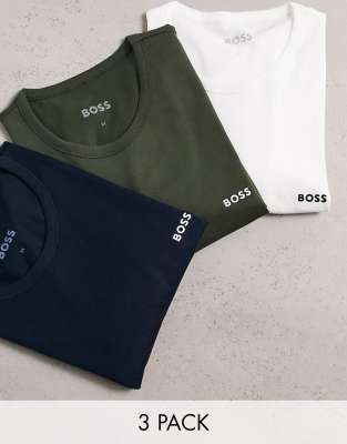 BOSS Bodywear 3 Pack T-shirt Set In Multi | ASOS