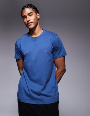 365 logo regular fit t-shirt in mid blue