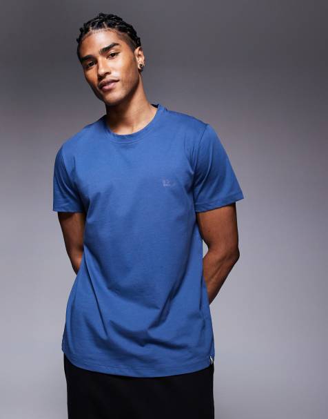 BOSS Bodywear 365 logo t-shirt regular fit in mid blue - view 1