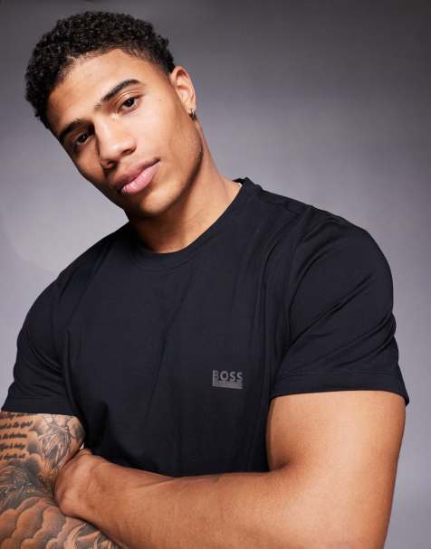 BOSS Bodywear – 365 – Regular Fit T-Shirt in Schwarz mit Logo - view 1